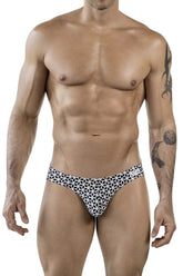 Clever 1857 Cuadricula Bikini Farbe Weiß